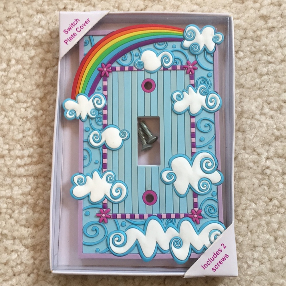 ✨4xHP✨ NIB Swirly Girly light switch plate covers